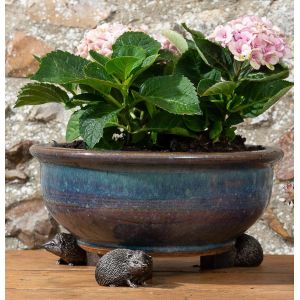 Lbgwp60-Lot De 3 Pieds En Forme De Hérisson Pour Pot De Fleurs - Décoration Faite À La Main - Neuf