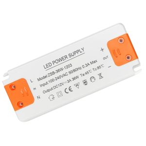 Transformateur 220V 12V-Gonew21 Transformateur Led Driver,36W 3A Alimentation Transfo 230V,Sans Scintillement,Sans Bruit,pour Lampes HalogèNes G4 Mr16 Gu5.3,Transformateu LED 12v,1 Pcs - Neuf