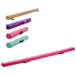 Poutre De Gymnastique Pliable Pour Enfants-Duoku-2350 Mm-Antid&eacute;rapante-Support Stable Jusqu'&agrave; 90,7 Kg-Avec Sac De Transport-Rose - Neuf