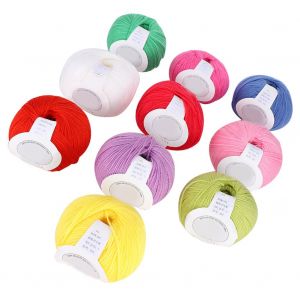 Lot de 10 pelotes de laine a tricoter en fibres acryliques et cachemire, pour tricoter a la main - Neuf