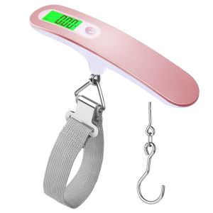 ¿Rose¿Pèse-bagages Balance de poids de bagage de haute précision Balance de valise portable Balance numérique électronique de poche 110 Lb / 50Kg Balance numérique suspendue pour voyage avec crochet - Neuf