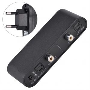 adaptateur convertisseur audio bidirectionnel SPDIF optique vers coaxial Toslink, UE - Neuf