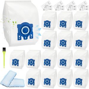 16 Sacs D'Aspirateur Pour Aspirateurs Miele Gn 3D Classic C1 Complete C2 C3, S200, S227, S400I, S600, S800, S2000, S5000, S8000 Series Sacs À Poussière, Sacs Haute Efficacité Et Fi[SSE7113347] - Neuf