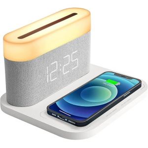 Lampe De Chevet Avec 3 Niveaux De Luminosité, Luminosité Réglable, 12/24 H Pour Enfants, Adolescents, Maison, Bureau - Neuf