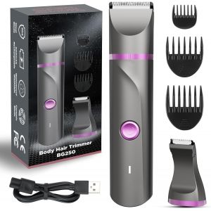 2 En 1 Rasoir Electrique Femme, Sans Douleur Tondeuse Femme Intime,Rechargeable Rasoir Femme Electrique, Tondeuse Bikini Femme,Ipx7 Utilisation Humide Et S&egrave;che,Lames En C&eacute;ramique - Neuf