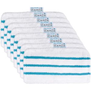 KALANKA-8 Lingettes Microfibres pour Black et Decker Balais Vapeur FSMP20 Steam Mop FSM1630, FSM1616, FSMH13E5, FSM1321, FSM1605, FSMH13151SM, Chiffon Microfibre Recharge - Neuf