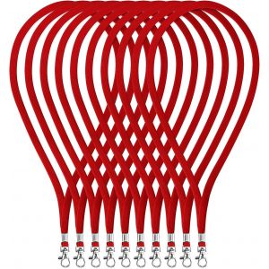 Ujoy 100 45cm Swivel Neck Strap For Id Cards,Badges,Keys,Employees,Students,Visitors,Etc.,Red,45cm - Neuf