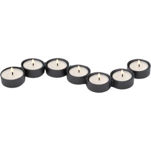 KALANKA-Photophore mobile en métal pour 7 bougies ¿ 33 x 4 cm ¿ Bougeoir en forme de chenilles ¿ Noël, Avent, hiver, mariage, anniversaire, décoration de bougies chauffe-plat - Neuf
