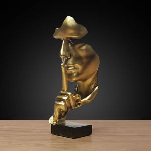 Figure décorative sculpture moderne figure "Visage - Neuf