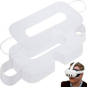 Lot De 50 Masques Vr, Masques Vr Jetables Anti-Transpiration, Masques Vr Jetables Pour Les Yeux, Confortables &Agrave; Porter, Masques Vr Anti-Transpiration (Blanc). - Neuf