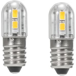 Culot &Agrave; Vis E10 5730 Led - &Eacute;clairage De Rechange Blanc Chaud 3200 K - Ampoule &Eacute;conomique 6 V (2) - Neuf