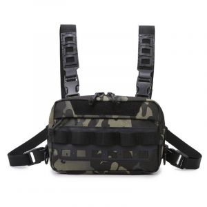 Sac De Gilet De Pêche Pour Hommes,Leurres De Pêche Camouflage,Matériel Utilitaire,Sacs De Poitrine,Sac De Taille,Alpinisme En Plein Air,Camping,Randonnée,Chasse Edc-Noir Cp - Neuf