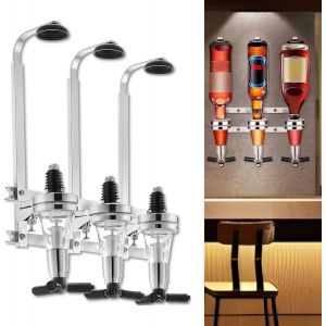 Mevronisshop-Distributeur De Vin 3 Bouteilles, Porte-Bouteille Mural, Distributeur Optique Mural, Porte-Bouteilles Portionneur De Boissons, Id&eacute;al Pour Les Bars, Restaurants, H&ocirc;tels Et Autres Lieux D - Neuf