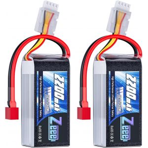 Kyaoayo-3s Lipo Batterie 50c 2200mah 11.1v Batterie Courte Avec Prise Deans T Pour Rc Voiture Camion Véhicule Rc Bateau Rc Drone Avion Quadcopter Hélicoptère Fpv Rc Hobby Modèles (2 Pcs)-Zeee - Neuf