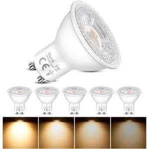 Lot De 6 Dimmable Ampoule Led Gu10 5w,Équivalent 50w Halogene,2700k Blanc Chaud,500lm,120° Large Faisceau,Mr16 Ampoule Spot,Réflecteur Pour Lumières Encastrées,Feux De Piste,Downlights - Neuf