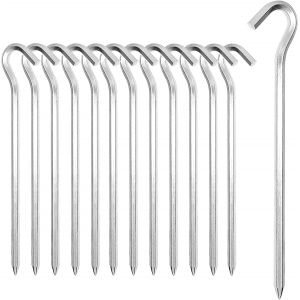 Yemaesre-Lot De 26 Piquets De Tente De 18 Cm - En Métal - Pour Sols Durs - Idéal Pour Le Jardin, Le Camping, La Pêche Et Les Tentes - Neuf