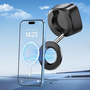 Senior-Support Telephone Voiture Magsafe [Ventouse Ultra Puissante] Support Telephone Voiture Aimant&eacute; Support Voiture Magn&eacute;tique Pour Magsafe Porte Iphone 16 15 14 13 12 Pro Et &Eacute;tui Magsafe[L1474] - Neuf