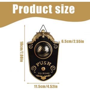 CAUC-1 pi&egrave;ce Sonnette Halloween &agrave; un ?il, d&eacute;coration Halloween, ring chime, lumi&egrave;res LED, avec effets sonores, accessoire pour pi&egrave;ce secr&egrave;te dans un bar, noir - Neuf