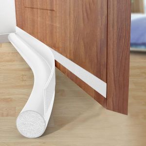 (Blanc) Joint De Porte - 4,0*91cm Cm De Haute Qualité, Auto-Adhésif, Butée De Porte Pour Portes Et Bas De Porte, Protection De Porte Insonorisée, Idéal Pour La Protection Contre Le Froid. - Neuf