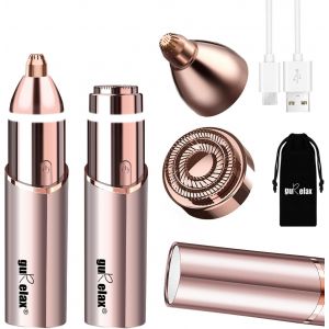 &Eacute;pilateur Pour Le Visage Et Le Corps Pour Femme (2025 Luxe 2 En 1) - Tondeuse &Eacute;lectrique Douce Et Rapide Pour Le Visage, Le Nez, Le Menton, Les L&egrave;vres, Le Visage, Le Nez - Neuf