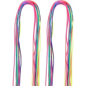 Kal-40 Pièces Tresses De Cheveux Coloré Enveloppe De Cheveux Cravate Bricolage Queue De Cheval Tresses Femmes Filles Chaîne Assortie Dégradé Cheveux Corde Bande Arc-En-Ciel Tressage - Neuf