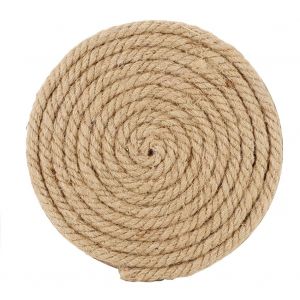 Tapis Rond Tisse En Corde De Chanvre Pour Montres, Bijoux, Boucles D'oreilles (L) - Neuf