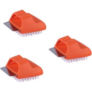 Brosse De Nettoyage 2 En 1, 3 Pièces, Spatule En Acier Inoxydable, Accessoires De Nettoyage, Grattoirs Pour Barbecue, Nettoyeur De Barbecue En Acier - Neuf