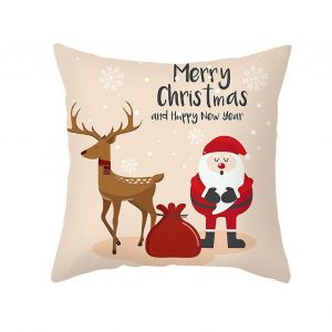 45x45cm Thème De Noël Imprimé Taie D'oreiller Coussin De Noël Protecteur - Neuf