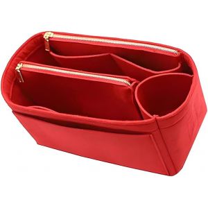 nzqaf-Rouge Sac de Rangement Sac à Main Organisateur Feutre Insert Sac Maquillage Organisateur Sac à Dos IntéRieur Portable Sacs à CosméTiques de Stockage Fourre-Tout - Neuf