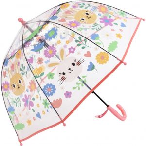 Tianyi-Parapluie Dôme Transparent Enfants Ouvert Automatique 8 Nervures En Fibre De Verre Avec Une Poignée Facile À Saisir - Neuf