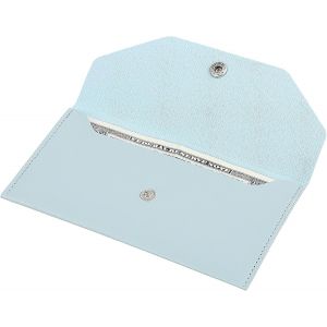 NSIECD-Portefeuille en cuir v&eacute;ritable r&eacute;utilisable pour argent - Portefeuille r&eacute;tro pour homme et femme - Design minimaliste, bleu, Portefeuille d'argent - Neuf