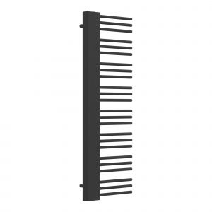 Radiateur s&egrave;che-serviettes chauffage salle de bain 50 mm acier 146 x 45 cm noir Helloshop26 03_0010405 - Neuf
