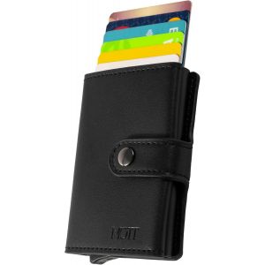 asas-Portefeuille Homme Slim En Cuir Avec Porte-Monnaie Et Blocage Rfid | Porte Carte Bancaire Et Protège Carte | Porte Feuille Pour Homme Compact Avec Compartiment À Billets¿Porte Cartes - Neuf
