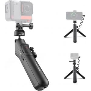 lbgwp60-Caplock Mantispod Power Poignée De Batterie Montage Pour Insta360 Ace Pro 2/X3 Charge Selfie Vlog Attachement Trépied Action Caméra Et Adaptateur 1/4" Bâtond'Alimentation 5000Mah Téléphone - Neuf
