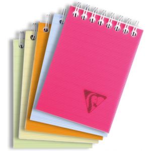 Eryi-328665c Collection Linicolor Fresh Un Bloc À Spirale - A7 7,5x10,5 Cm - 160 Pages Détachables Petits Carreaux - Papier Blanc 90 G - Couverture Polypro Transparent - Couleur Aléatoire - Neuf