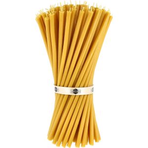 Bougies En Cire D'abeille Pure - Bougies Coniques Hautes, Fines - Bougies Décoratives Pour La Prière D'église, La Décoration Ou Les Bougies D'anniversaire - Longueur 29,5 Cm, 50 Pièces - Neuf