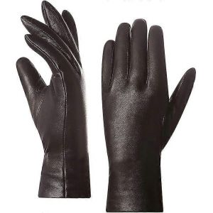 Gants En Cuir Pour Femmes,En Cachemire Doublé De Cuir D'agneau Véritable Gants De Conduite Chauds Pour Femmes - Neuf