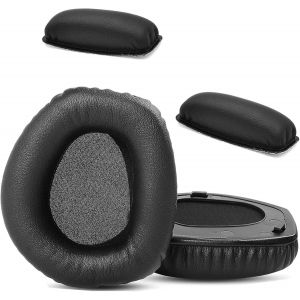 KAL-Remplacement Des Coussinets Et De L'Arceau Compatible Avec Sennheiser Hdr175 Hdr165 Wireless Headphones Coussinets D'Oreille En Cuir Protéiné Plus Doux/Mousse À Mémoire De Forme - Neuf