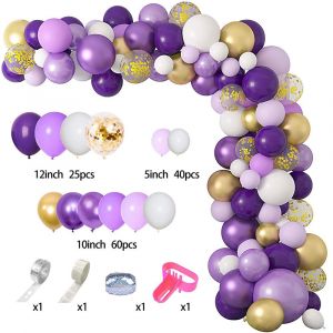 129 Ballons En Latex À L'hélium (Couleur Violette) Pour Décoration De Fête D'anniversaire, Mariage, Baby Shower, Baptême, Pour Enfants, Filles Et Femmes - Neuf