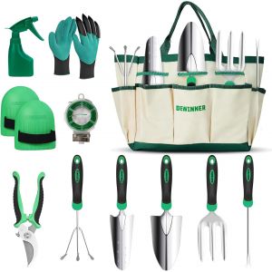 ChenQuanSarl-Outils De Jardinage, Trousse-Cadeau D'Outils À Main, Tout-En-Un 11Pièces Transplantation De Jardinage En Plein Air Pour Jardinier, Avec Sac De Maintien Robuste Pour Le Stockage - Neuf