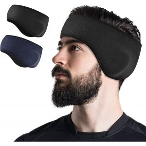 Asfasfq-Bandeau De Sports D'hiver Pour Femmes Et Hommes, Cache-Oreilles Bandeaux Cache-Oreilles Chaud Coupe-Vent Parfait Pour La Course À Pied Randonnée Vélo De Jogging, 2 Pièces - Neuf