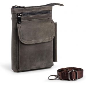 Tianyi-Hengwin Sacoche Homme Cuir, Sacs Bandoulière, Pochette Telephone Portable, Ceinture Portefeuille, Poche Molle Tactique, Holster Port Discret, Etui Carte Grise, Sacs À Main - Neuf
