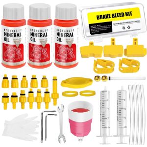 Mevronisshop-Kit Purge Frein Pour Shimano, Tektro, Magura, Kit De D&eacute;gonflage De Frein &Agrave; Disque Hydraulique Bike Liquid Avec Liquide De Frein Min&eacute;ral (180ml) - Neuf
