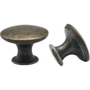 Boutons de porte Ensemble de 12 boutons de tiroir 30mm poign&eacute;es en laiton vintage Boutons d'armoire de meubles pour armoires de cuisine - Neuf