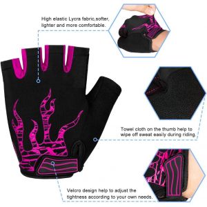 Gants Cyclisme Demi-Doigts Gants Velo Gel Anti-Choc Anti-D&eacute;rapage,Respirant Gant Demi Doigt Mitaines Velo Homme,Gants Vtt Gel &Eacute;t&eacute; De Fitness Sport Escalade Pour Homme Et Femme.[O261] - Neuf