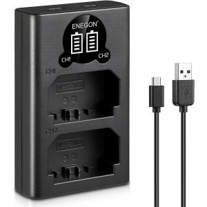 NP-FZ100 Chargeur USB LED pour Batterie NP-FZ100 de Sony, enti&egrave;rement Compatible Sony A7III, A7 IV, Sony Alpha 7 iv, A7iv, A6600, A7C, A7s III, A7r III, A7r iv, A9, A9R, A9S, Alpha 9, Alpha 9S - Neuf