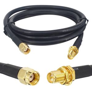 1 m RG58/U RP-SMA mâle à femelle,câble RP-SMA à basse perte,antenne Wi-Fi,antenne coaxiale,antenne FPV,code pour antenne Wi-Fi 4G sans fil Mini PCI adaptateur Wi-Fi Routeur Wi-Fi Gateway - Neuf