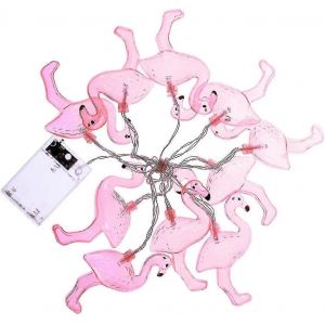Led Guirlandes Lumineuses &Agrave; Piles Flamingo Mariage D&eacute;coration De Jardin 1,65m [Classe &Eacute;nerg&eacute;tique A]/Bl - Neuf
