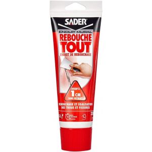 Rebouche Tout Enduit de Rebouchage Int&eacute;rieur Pr&ecirc;t &agrave; l&iquest;Emploi Tous Supports Rebouchage et &Eacute;galisation de Trous et Fissures Jusqu&iquest;&agrave; 1 cm Joint Plaque de Pl&acirc;tre 1 Tube 330 g - Neuf