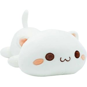Mignon Chaton Peluche Jouet Animal En Peluche Animal De Compagnie Kitty Doux Anime Chat Oreiller En Peluche Pour Les Enfants (blanc A,12"")-Bon - Neuf